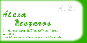 alexa meszaros business card